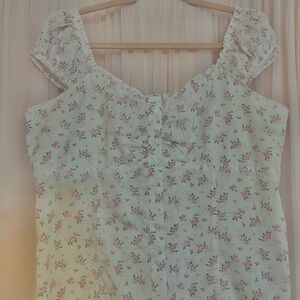 Hollister Pink Floral Blouse